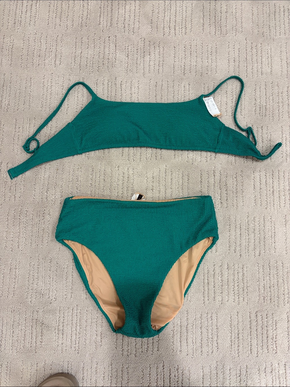 J Crew High-Waist Teal Women's Bikini Set